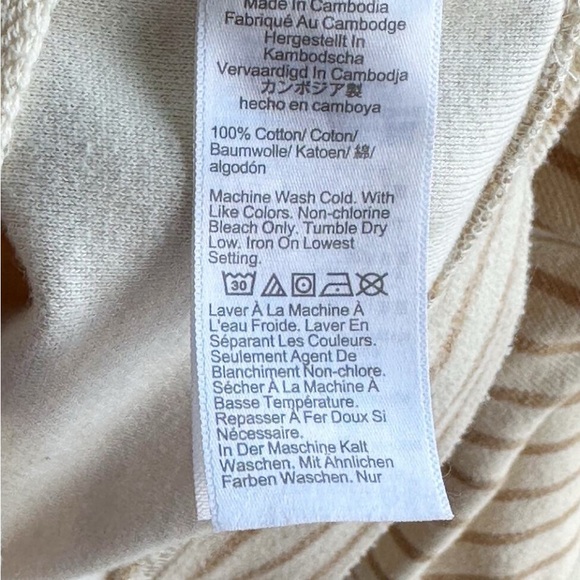 J Crew Factory Striped Raglan Crewneck Sweatshirt - Picture 7 of 7